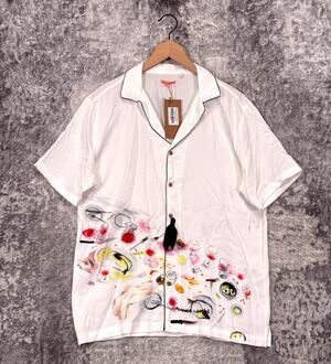 New Dinner Service NY x Maggie Cowles Shirt Medium Mens Art Bowling Camp
